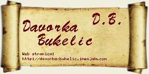 Davorka Bukelić vizit kartica